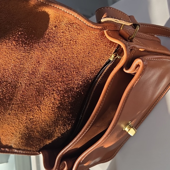 COACH Limited Edtn 100th Anniv. Olympics British Tan Leather Compartment Bag - Picture 10 of 10